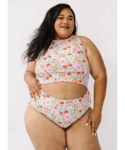 Lime Ricki Swimwear Lime Ricki Women's Painted Floral Cross-Back Crop Top -Default Template 7 GUEST 50e6459e 7c8e 4632 b8a0 a2405658fe2d