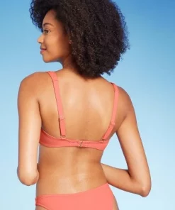 Women's Shirred Cup Continuous Underwire Bikini Top - Shade & Shore™ Pink