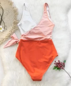 Women's Color Block Tie Side One Piece Swimsuit - Cupshe -Default Template 7 GUEST 53b13b6f 0e9d 4f6f 96c6 18cfc90f413f
