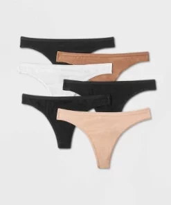 Women's 6pk Thong - Auden™ Black/Brown/White -Default Template 7 GUEST 53b898b8 a49e 46ab b266 8755cf90d5b0 1