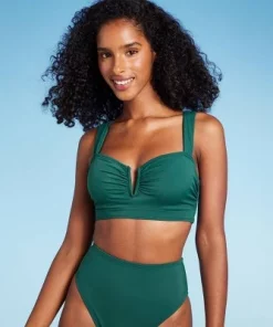 Women's V-Wire Bandeau Bikini Top - Shade & Shore™ Green -Default Template 7 GUEST 53c70283 fad2 4195 80c5 a7e3b5a3f158