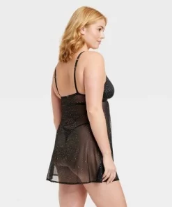 Women's Sequin Mesh Lingerie Babydoll - Auden™ Black -Default Template 7 GUEST 5404e8e2 6082 49f4 a2b5 548125fe1f59