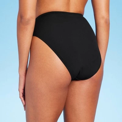 Women's Ribbed High Waist Cheeky Bikini Bottom - Shade & Shore™ Brown 6 Women's Ribbed High Waist Cheeky Bikini Bottom - Shade & Shore™ Brown - Image 4