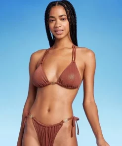 Women's Flower Charm Lurex Plisse Textured Triangle Bikini Top - Wild Fable™ Brown 8 Women's Flower Charm Lurex Plisse Textured Triangle Bikini Top - Wild Fable™ Brown -Default Template 7 GUEST 57e2c8e0 4052 4b74 a292 8ea30dc03fbe