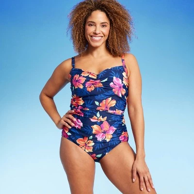 Lands' End Women's UPF 50 Full Coverage Tummy Control One Piece Swimsuit Multi 4 Lands' End Women's UPF 50 Full Coverage Tummy Control One Piece Swimsuit Multi - Image 2