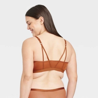 Women's Strappy Mesh Bralette - Auden™ Black 6 Women's Strappy Mesh Bralette - Auden™ Black - Image 4