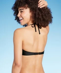 Women's Scoop Front Bralette Bikini Top - Wild Fable™ Orange/pink Floral Print