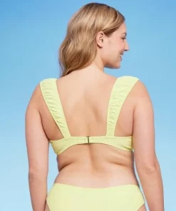 Women's Tie-Front Cap Sleeve Bralette Bikini Top - Wild Fable™ Light Yellow -Default Template 7 GUEST 5cd19a39 8c6c 4dca b8fd 42381327f4bd