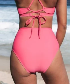 Women's Solid Shirred High Waist Bikini Bottom - Cupshe -Default Template 7 GUEST 61dfb4f2 79df 46c1 9f1b c83db9f130e9