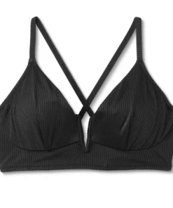 Women's Ribbed Longline V-Wire Bikini Top - Shade & Shore™ Dark Green -Default Template 7 GUEST 6270f9e7 db9e 412c 9fbf 59642f732aee