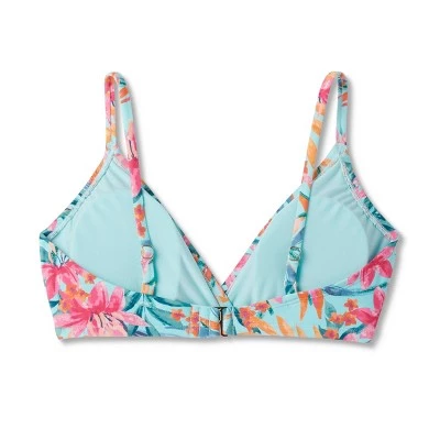 Women's Tropical Print Crossover Triangle Bikini Top - Kona Sol™ Multi 8 Women's Tropical Print Crossover Triangle Bikini Top - Kona Sol™ Multi - Image 6