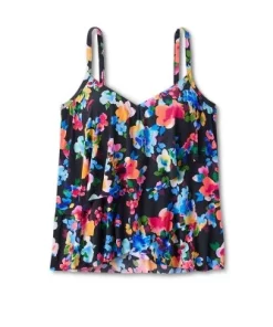 Women's UPF 50 V-Neck Angled Tiered Tankini Top - Aqua Green® Coral Pink -Default Template 7 GUEST 63c6a206 cd8f 4459 9bec db0bfbf5953a