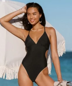 Women's Cutout Back Crisscross One Piece Swimsuit - Cupshe -Default Template 7 GUEST 675fe5b5 94b7 4331 9954 27968e331405