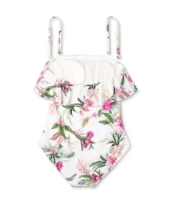 Women's Bandeau Flounce Front Ruched Full Coverage One Piece Swimsuit - Kona Sol™ Cream -Default Template 7 GUEST 6773669e 89e8 445a 9f45 b79f6114504d