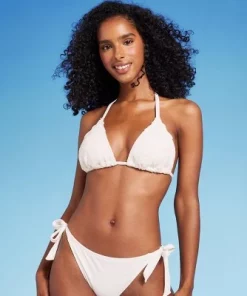 Women's Crochet Halter Triangle Bikini Top - Shade & Shore™ Yellow -Default Template 7 GUEST 69185ec9 b89b 4e36 8900 5a1fcf911da0