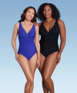 Women's UPF 50 Waist Detail Over the Shoulder One Piece Swimsuit - Aqua Green® Pink -Default Template 7 GUEST 6a79a5d3 061c 41c7 9cdd 419e85347ddd