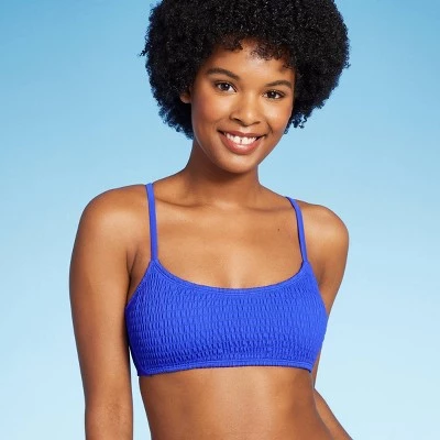 Women's Smocked Bralette Bikini Top - Wild Fable™ Red 4 Women's Smocked Bralette Bikini Top - Wild Fable™ Red - Image 2