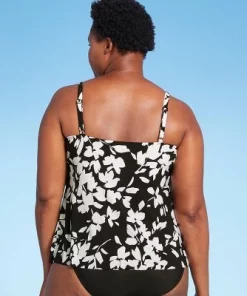 Women's UPF 50 V-Neck Angled Tiered Tankini Top - Aqua Green® Coral Pink -Default Template 7 GUEST 6c3ed547 8de8 4510 b37f c2f43e551b73