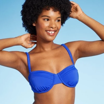 Women's Scrunchie Strap Underwire Bikini Top - Wild Fable™ Pink 4 Women's Scrunchie Strap Underwire Bikini Top - Wild Fable™ Pink - Image 2