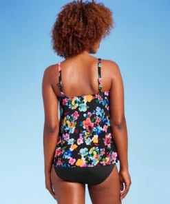 Women's UPF 50 V-Neck Angled Tiered Tankini Top - Aqua Green® Coral Pink -Default Template 7 GUEST 6cef2cbf d05c 44c0 991a a3235247df66