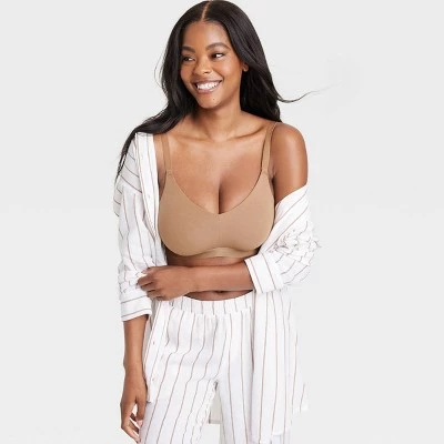 Women's Busty Cotton Triangle Bralette - Auden™ Heathered Gray 4 Women's Busty Cotton Triangle Bralette - Auden™ Heathered Gray - Image 2