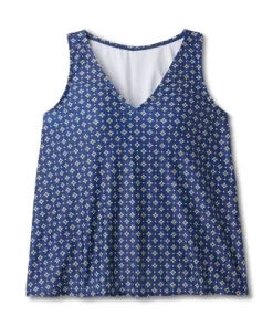 Women's Tie Back Tile Print Tankini Top - Kona Sol™ Navy Blue -Default Template 7 GUEST 6ef906cc d49b 42b3 8038 f2e2b07d3a00