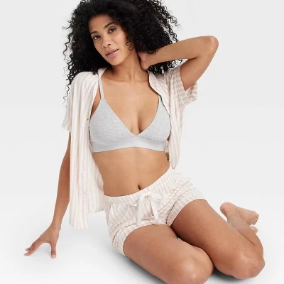 Women's Busty Cotton Triangle Bralette - Auden™ Heathered Gray 9 Women's Busty Cotton Triangle Bralette - Auden™ Heathered Gray - Image 7