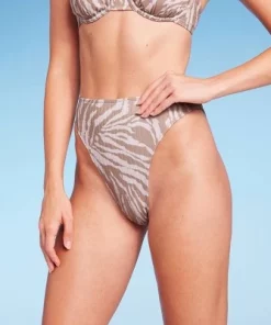 Women's Ribbed High Leg Cheeky High Waist Bikini Bottom - Wild Fable™ Peach -Default Template 7 GUEST 71d50c5e 4da1 4ce6 bbb3 044dd4805584