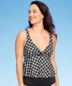 Women's Gingham Front Cropped Tankini Top - Kona Sol™ Multi -Default Template 7 GUEST 75937fba f68c 4642 a2a0 7f9406ff743d 1