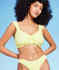 Women's Tie-Front Cap Sleeve Bralette Bikini Top - Wild Fable™ Light Yellow -Default Template 7 GUEST 75c1528c a308 4473 aff4 9d1b3a387d60