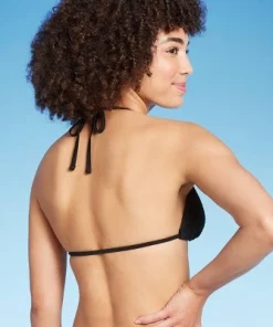 Women's Crochet Triangle Bikini Top - Wild Fable™ Cream