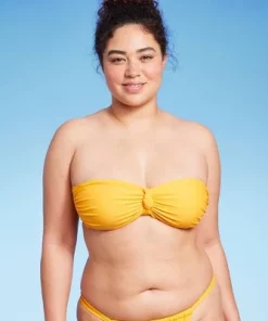 Women's Knot-Front Bandeau Bikini Top - Wild Fable™ Yellow 25 Women's Knot-Front Bandeau Bikini Top - Wild Fable™ Yellow -Default Template 7 GUEST 79082055 08e7 436f 874a 9cad80e227e4 2