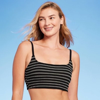 Women's Pucker Texture Square Neck Bikini Top - Kona Sol™ Turquoise 4 Women's Pucker Texture Square Neck Bikini Top - Kona Sol™ Turquoise - Image 2