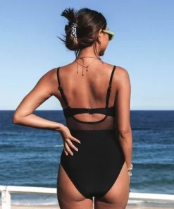 Women's V Neck One Piece Swimsuit Crisscross Mesh Mid Cut Bathing Suit-Cupshe 9 Women's V Neck One Piece Swimsuit Crisscross Mesh Mid Cut Bathing Suit-Cupshe -Default Template 7 GUEST 7caf3522 4d81 4005 869a 7772584b024b