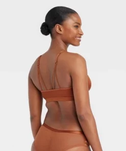 Women's Strappy Mesh Bralette - Auden™ Black