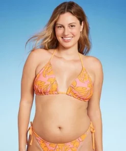 Women's Reversible Triangle Bikini Top - Wild Fable™ Orange Geo Tropical Print -Default Template 7 GUEST 7d5ef392 1a39 42b6 a171 c468230ce9b4