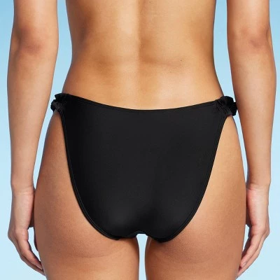 Women's Ruffle Strap High Leg Cheeky Bikini Bottom - Wild Fable™ Blue 3 Women's Ruffle Strap High Leg Cheeky Bikini Bottom - Wild Fable™ Blue