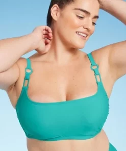 Women's Ring Detail Hidden Underwire Bikini Top - Shade & Shore™ Teal Green -Default Template 7 GUEST 7dff1d99 c6b4 4117 8908 2c63ef60ae0c
