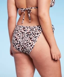 Women's Side-Tie Adjustable Coverage High Leg Bikini Bottom - Wild Fable™ Light Purple