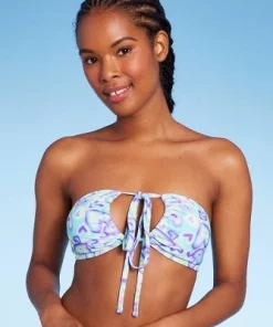 Women's Multiway Bikini Top - Wild Fable™ Blue/green Heart Print -Default Template 7 GUEST 7eead415 25cd 4807 9a36 3ba3d7432870