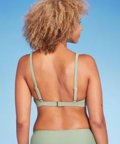 Women's Shirred Longline Bikini Top - Shade & Shore™ Green -Default Template 7 GUEST 81e7e89a e103 454f 8d6e 5cb522abca87