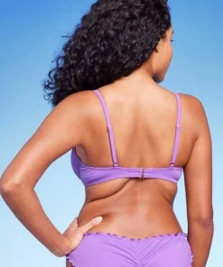 Women's Tunneled Neckline Underwire Bikini Top - Shade & Shoreâ„¢ Purple