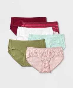 Women's 6pk Hipster Underwear - Auden™ Solid Mix