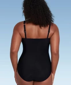 Women's UPF 50 Waist Detail Over the Shoulder One Piece Swimsuit - Aqua Green® Pink -Default Template 7 GUEST 883b1c94 5d31 4101 9991 2725ddead347