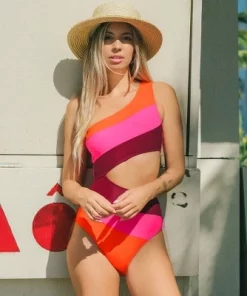 Women's Color Block One Shoulder Cutout One-piece Swimsuit - Cupshe -Default Template 7 GUEST 8ade1979 5131 4013 91ef 4e91aaf703fa