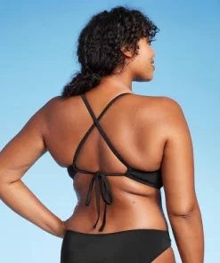 Women's Ribbed Longline V-Wire Bikini Top - Shade & Shore™ Dark Green -Default Template 7 GUEST 8e51cd06 f5b2 4122 8ec6 d757e3de52b1