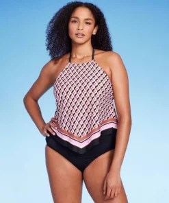 Women's High Neck Tankini Top - Kona Sol™ Black Multi -Default Template 7 GUEST 92d146aa edc4 4a89 ac25 6d457281c596
