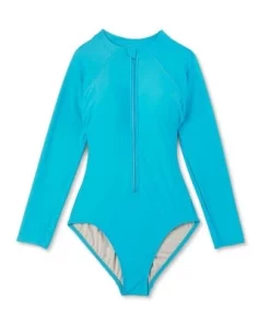 Women's Long Sleeve Rash Guard High Coverage One Piece Swimsuit - Kona Sol™ Blue -Default Template 7 GUEST 93f1b430 c58f 4fed b9f4 0f06412235d0