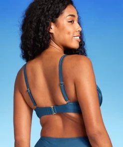 Women's Tie Detail Underwire Bikini Top - Shade & Shore™ Red Shine