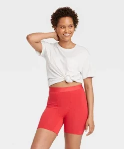 Women's Cotton Boxer Briefs - Auden™ Red -Default Template 7 GUEST 96496e7a e25e 4a65 b91a 7c96873d506c 1